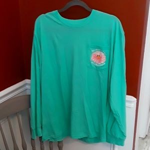 Lauren James "We are meant to bee" Teal Long Sleeve Cotton Shirt. Worn once!